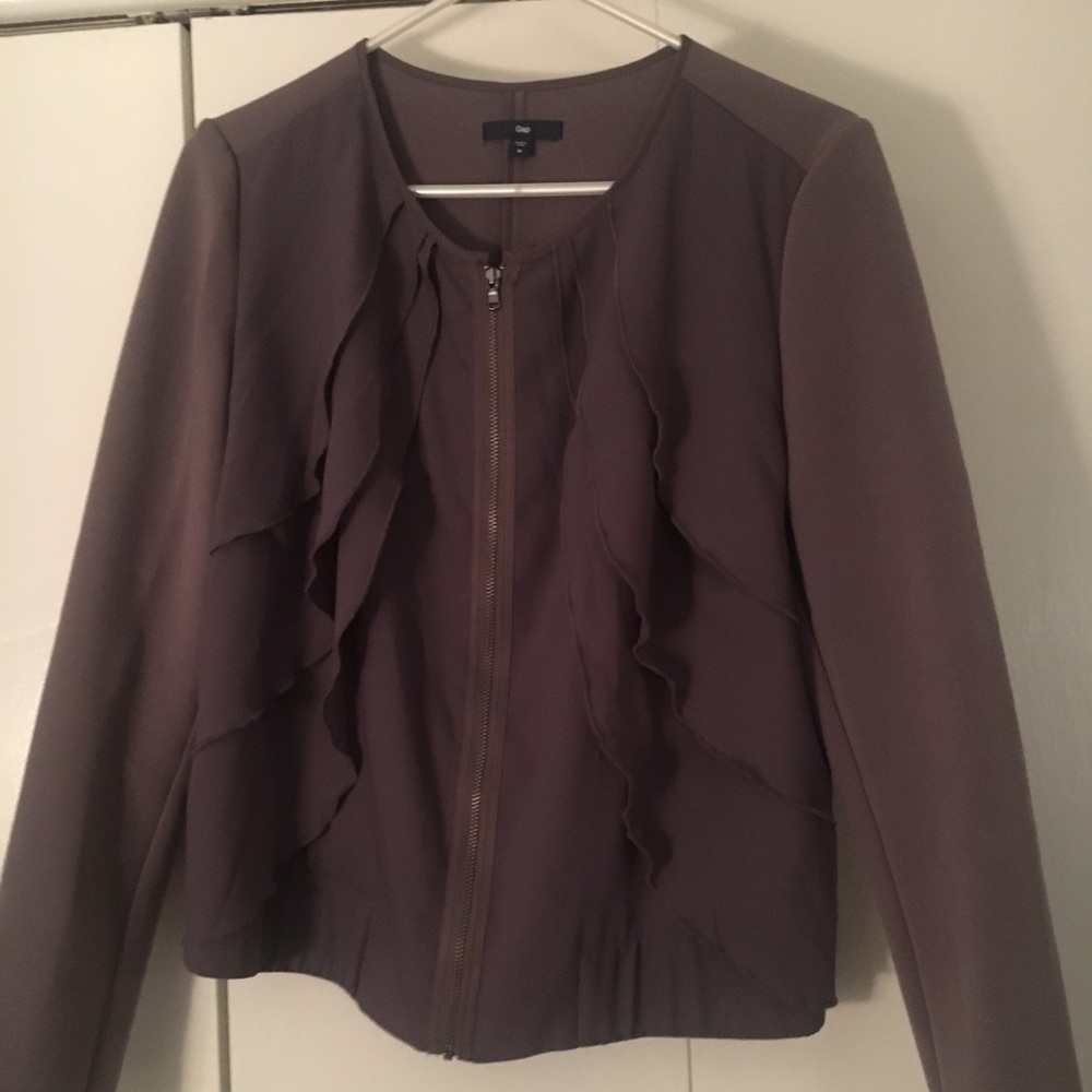 Gap Ruffle Front Jacket